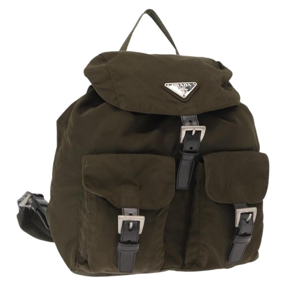 Prada Nylon Backpack Khaki Green